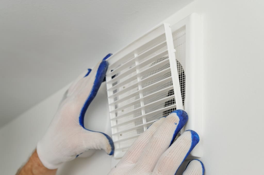 Une grille de ventilation maison neuve